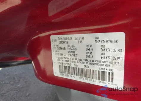 2006 Dodge Ram 1500 Slt z USA, uszkodzony, nr VIN 1D7HA18N26S517437